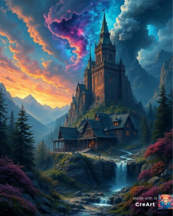 Imagem de um castelo criada no Creart